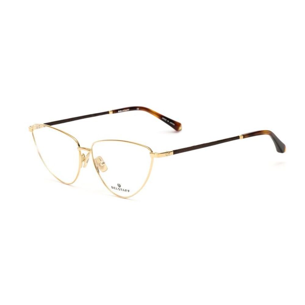 Belstaff Delmer Dorado CatEye Eyeglasses Women Gold Frames